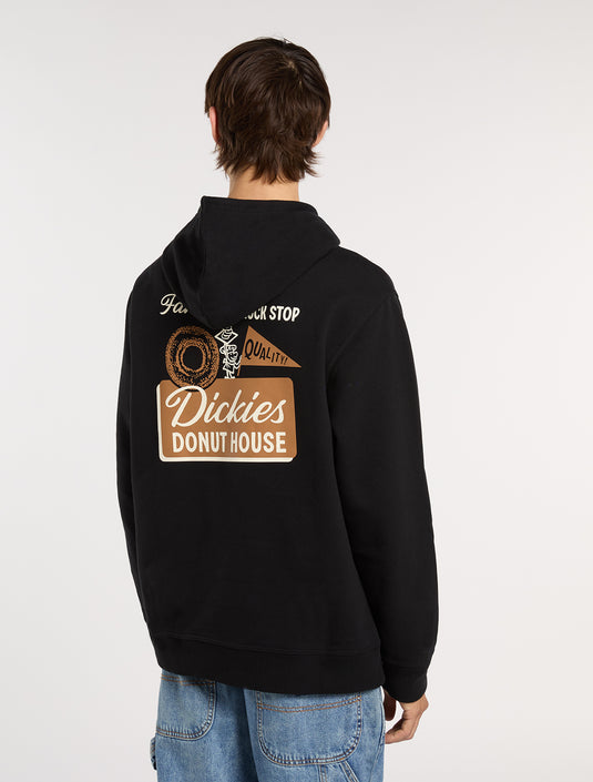 Dickies Men's Donut House Pullover Hoodie Black DK0A88ATBLK