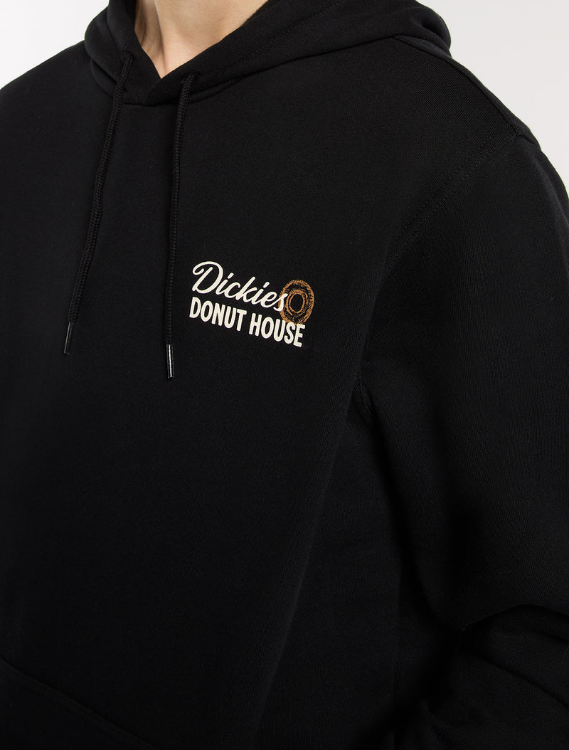 Load image into Gallery viewer, Dickies Men&#39;s Donut House Pullover Hoodie Black DK0A88ATBLK
