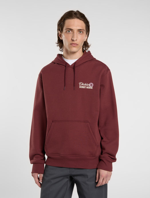 Dickies Men's Donut House Pullover Hoodie Burgundy DK0A88ATL16