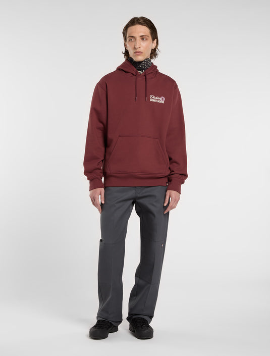 Dickies Men's Donut House Pullover Hoodie Burgundy DK0A88ATL16