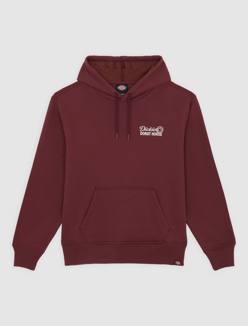 Load image into Gallery viewer, Dickies Men&#39;s Donut House Pullover Hoodie Burgundy DK0A88ATL16

