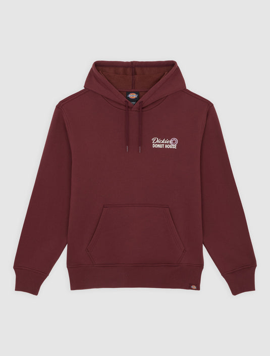 Dickies Men's Donut House Pullover Hoodie Burgundy DK0A88ATL16