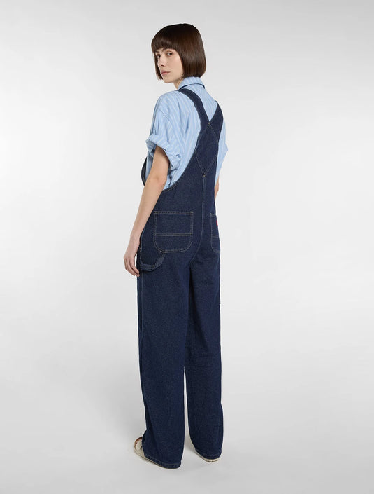 Dickies Women's Loose denim dungarees Dark Indigo DK0A88EC0DD1