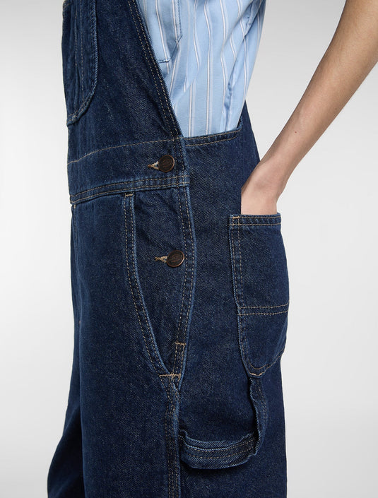 Dickies Women's Loose denim dungarees Dark Indigo DK0A88EC0DD1