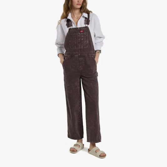 Dickies Women's Classic Denim Bib Dark Brown DK0A88ECL79