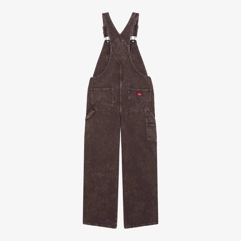 Load image into Gallery viewer, Dickies Women's Classic Denim Bib Dark Brown DK0A88ECL79

