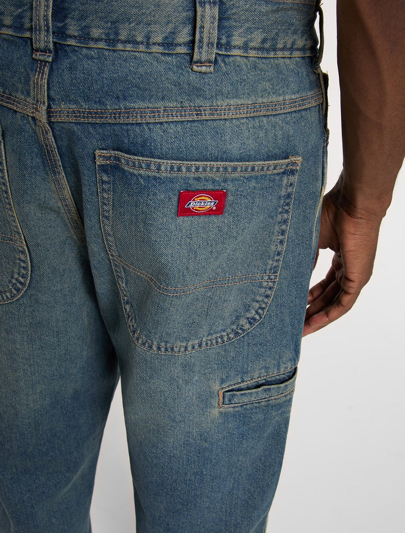 Load image into Gallery viewer, Dickies Men's 958 Baggy Tapered Work Jeans Khaki Tinted Blue DK0A88EDCLB
