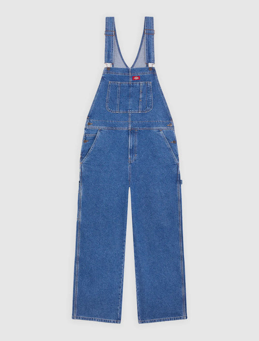 Dickies Men's Loose Denim Bib Classic Blue DK0A88EECLB