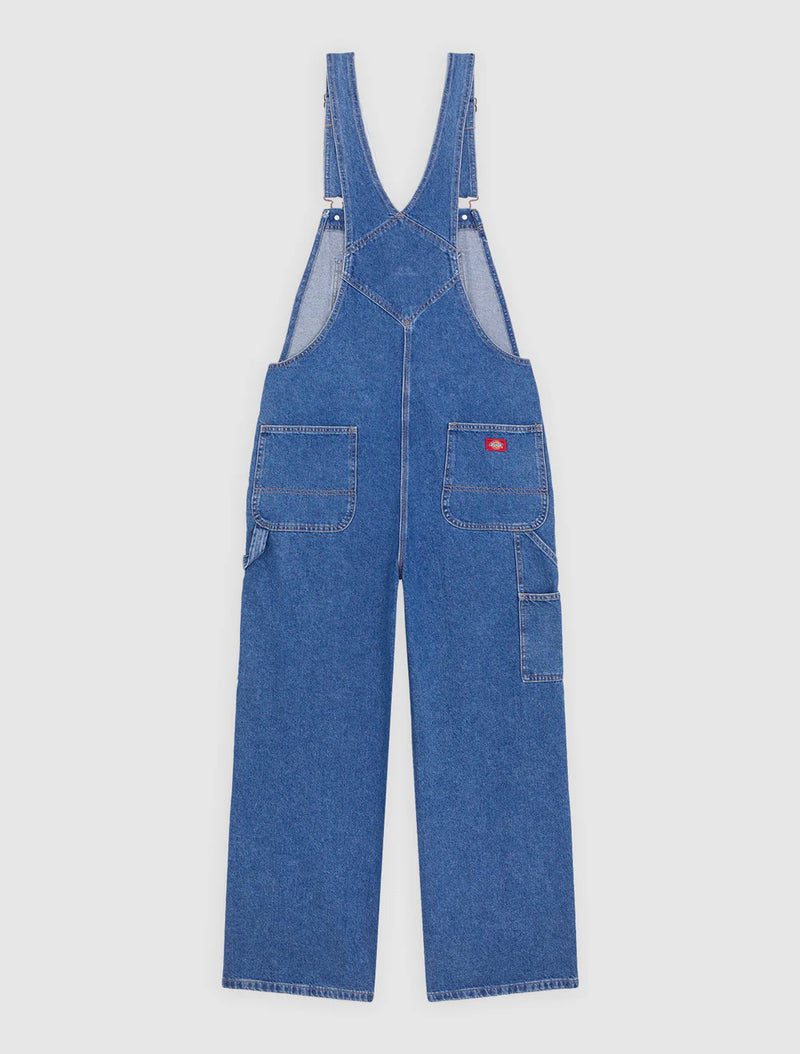 Load image into Gallery viewer, Dickies Men's Loose Denim Bib Classic Blue DK0A88EECLB
