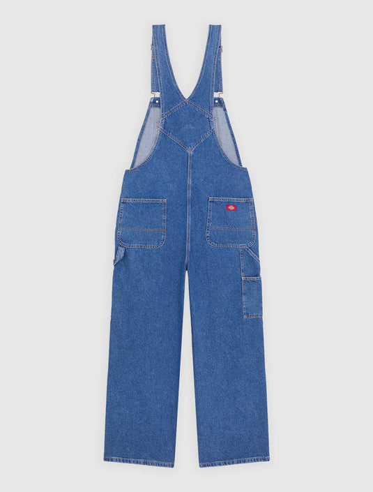 Dickies Men's Loose Denim Bib Classic Blue DK0A88EECLB