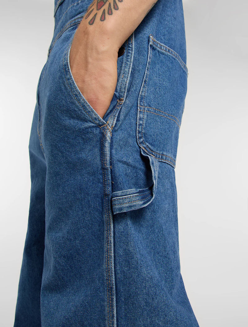 Load image into Gallery viewer, Dickies Men's Loose Denim Bib Classic Blue DK0A88EECLB
