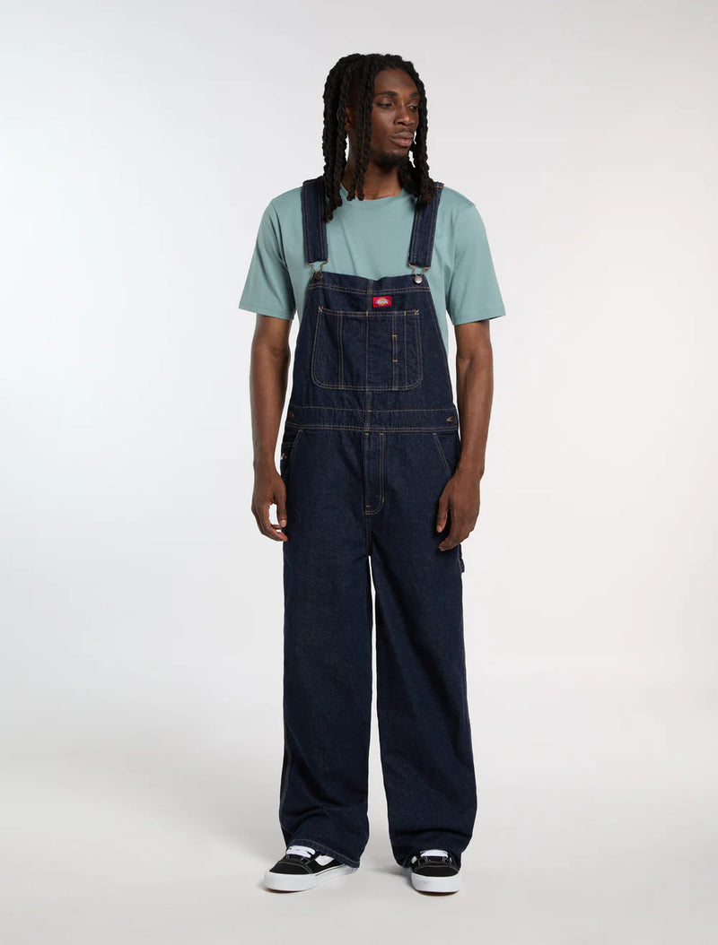 Load image into Gallery viewer, Dickies Men's Loose Denim Bib Rinsed DK0A88EERIN
