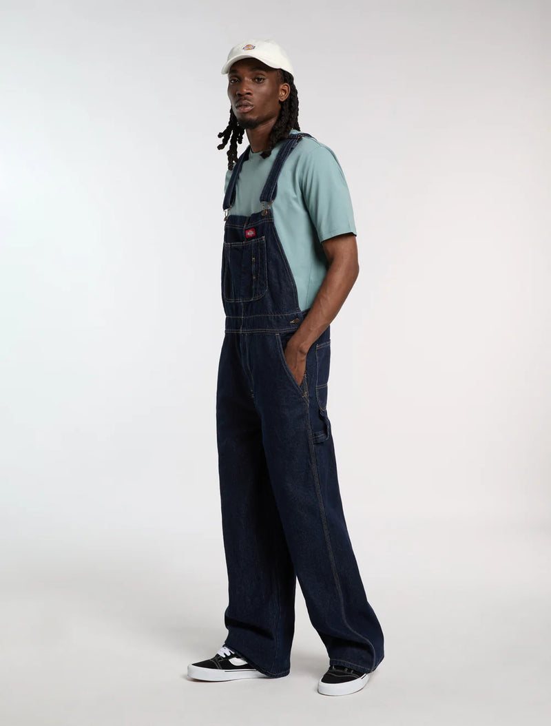 Load image into Gallery viewer, Dickies Men's Loose Denim Bib Rinsed DK0A88EERIN
