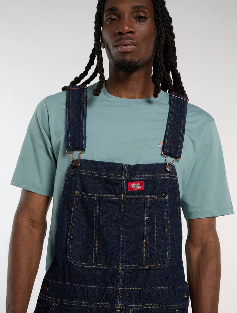 Load image into Gallery viewer, Dickies Men's Loose Denim Bib Rinsed DK0A88EERIN
