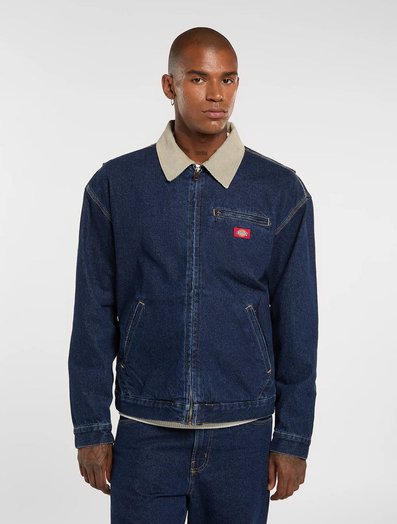 Load image into Gallery viewer, Dickies Men's Denim Painter Jacket Dark Indigo DK0A88EG0DD
