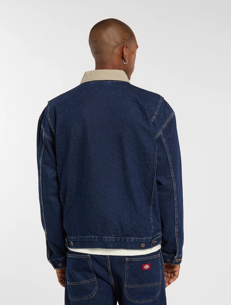 Load image into Gallery viewer, Dickies Men's Denim Painter Jacket Dark Indigo DK0A88EG0DD

