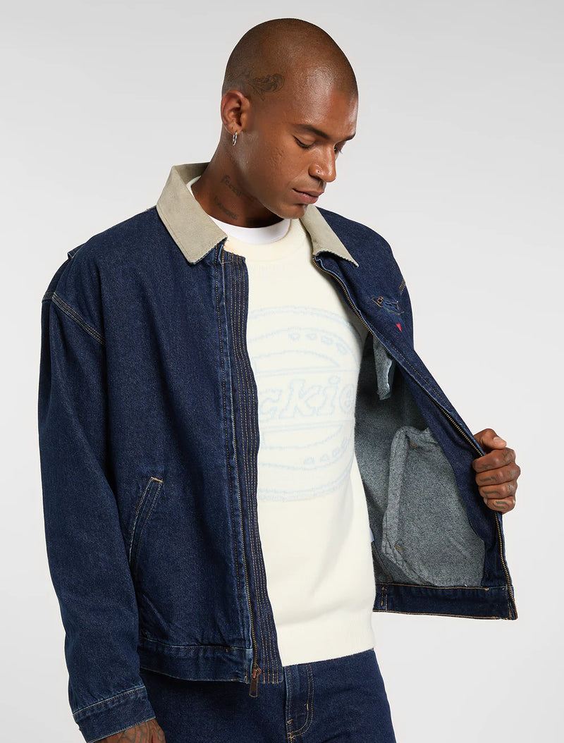 Load image into Gallery viewer, Dickies Men's Denim Painter Jacket Dark Indigo DK0A88EG0DD
