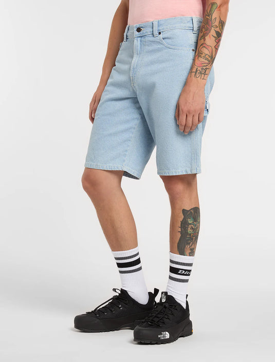 Dickies Men's 993 11-Inch Denim Carpenter Shorts Vintage Blue DK0A88FCC15