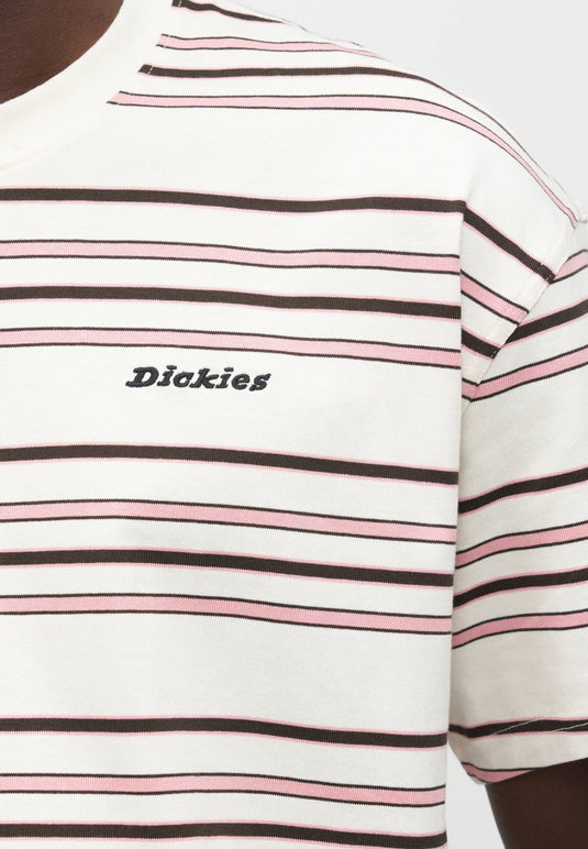 Dickies Men's East Liberty Stripe Midweight T-shirt Egret DK0A88GFC48