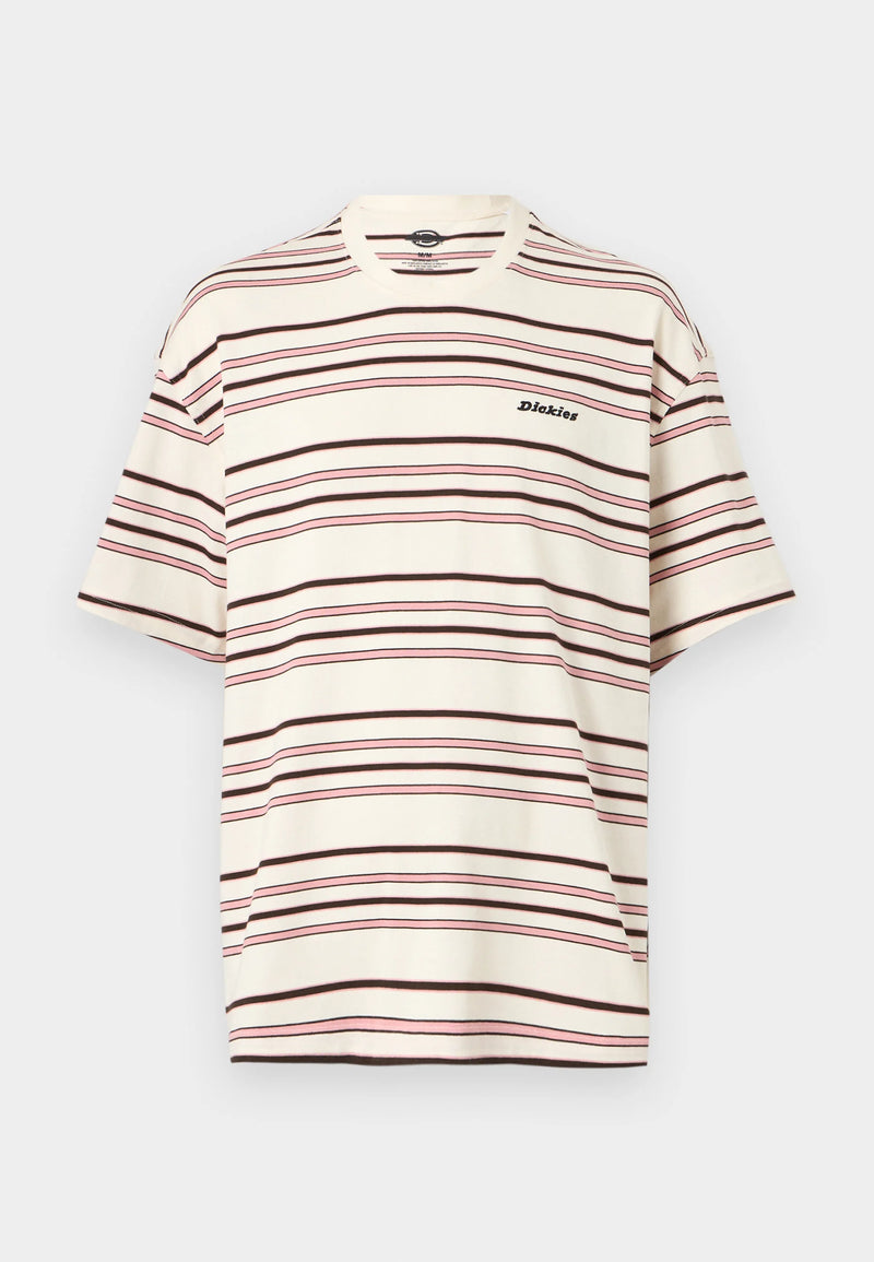 Load image into Gallery viewer, Dickies Men's East Liberty Stripe Midweight T-shirt Egret DK0A88GFC48

