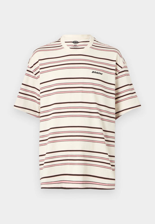 Dickies Men's East Liberty Stripe Midweight T-shirt Egret DK0A88GFC48