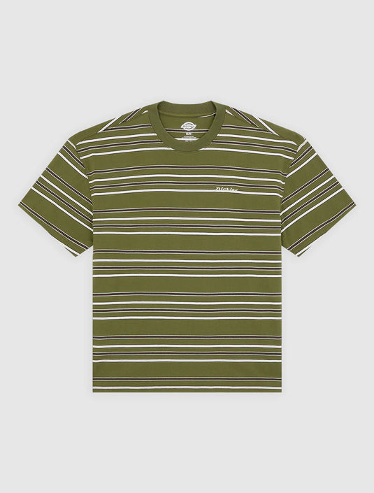Dickies Men's East Liberty Stripe Midweight T-shirt Cypress DK0A88GFK72