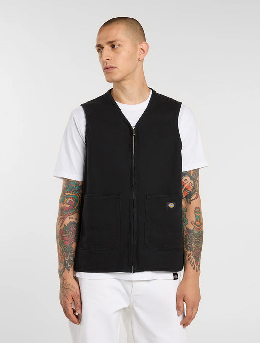Dickies Men's Canvas Summer Vest Black DK0A88GPBLK