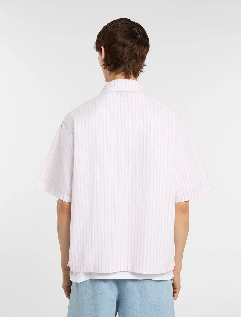 Load image into Gallery viewer, Dickies Men's Venedocia Striped Short-Sleeved Shirt White DK0A88GU0WH
