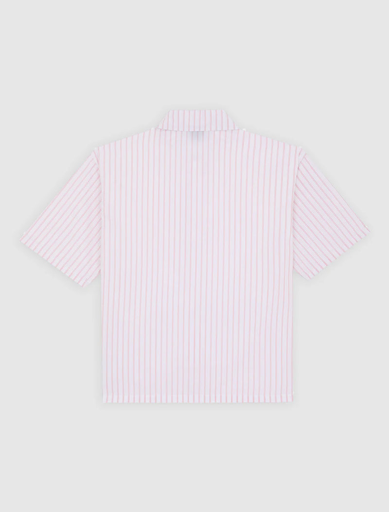Load image into Gallery viewer, Dickies Men's Venedocia Striped Short-Sleeved Shirt White DK0A88GU0WH
