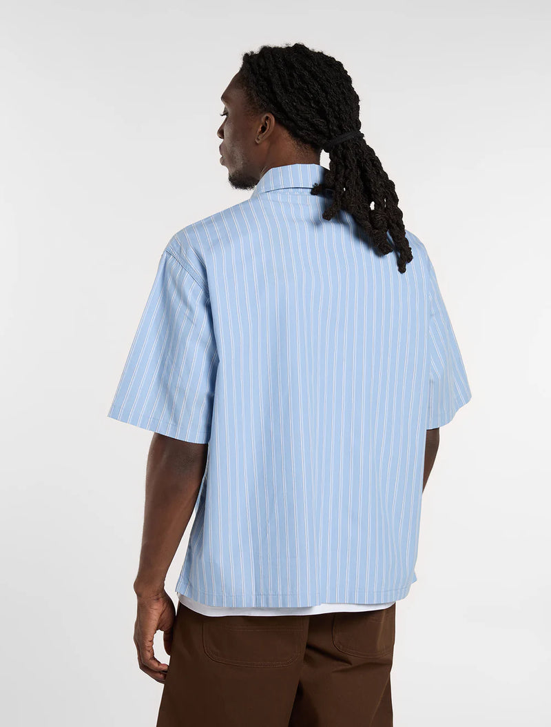 Load image into Gallery viewer, Dickies Men's Venedocia Striped Short-Sleeved Shirt Endless Sky DK0A88GUL39
