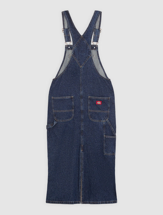 Dickies Women's Denim Bib Dress Dark Indigo DL0A88IP0DD