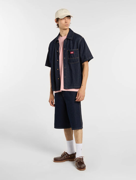 Dickies Men's 958 13-Inch Loose Short Jeans Blue DK0A88JPRIN