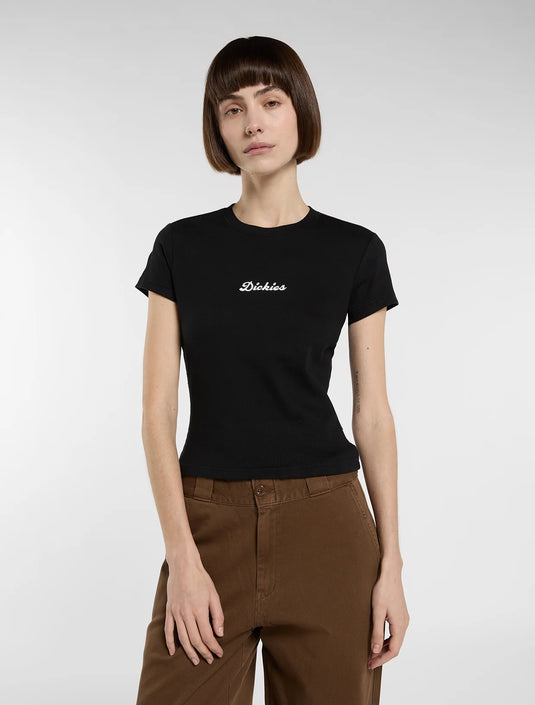Dickies Women's Wellsville Medium Weight T-Shirt Black DK0A88JTBLK1