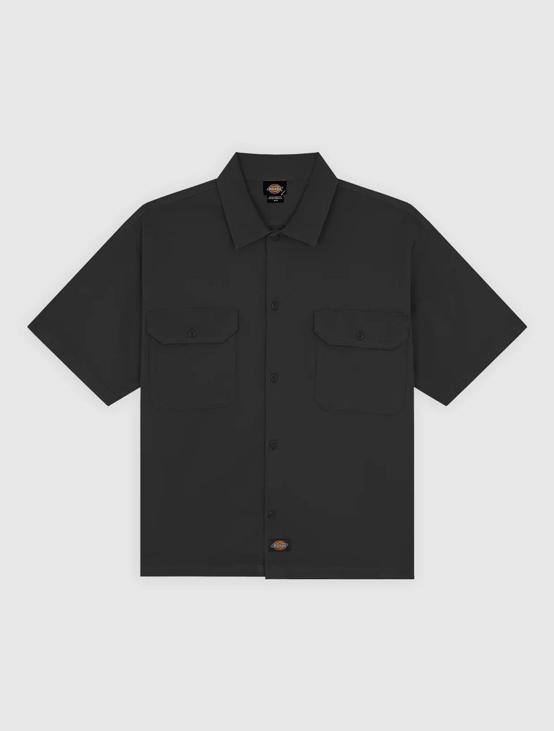 Load image into Gallery viewer, Dickies Men's Garment Dyed Work Short Sleeve Shirt Black DK0A88N9BLK
