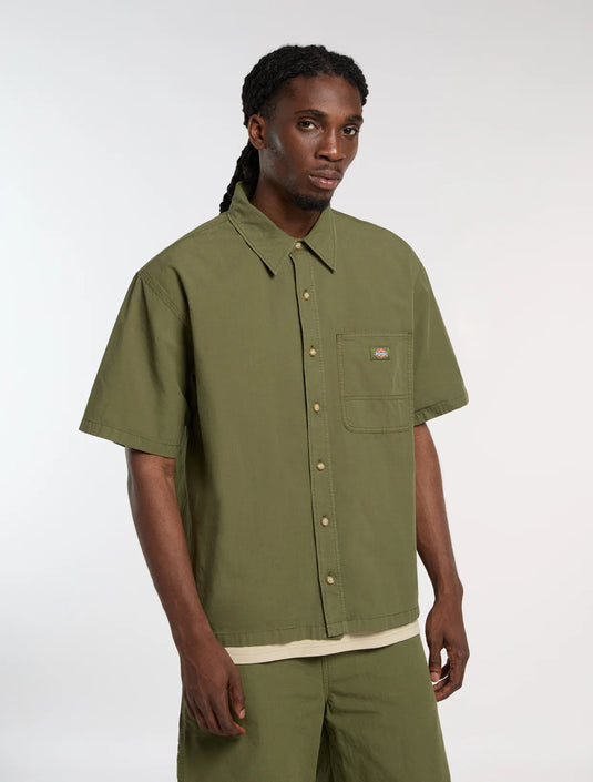 Dickies Men's Vernal Short Sleeve Shirt Cypress DK0A88O8K72