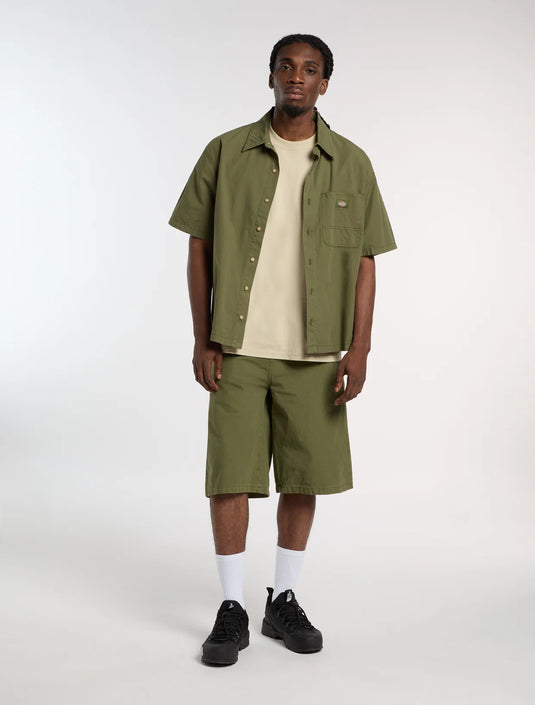 Dickies Men's Vernal Short Sleeve Shirt Cypress DK0A88O8K72