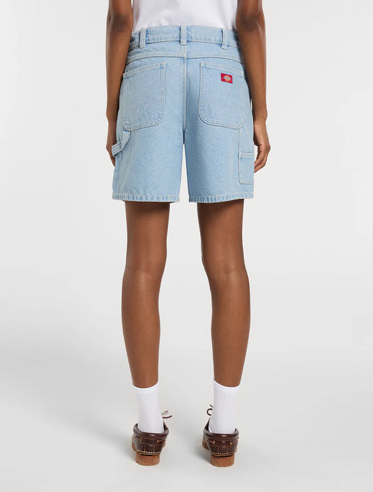 Dickies Women's 993 7-Inch Denim Carpenter Shorts Vintage Blue DK0A88PBC15