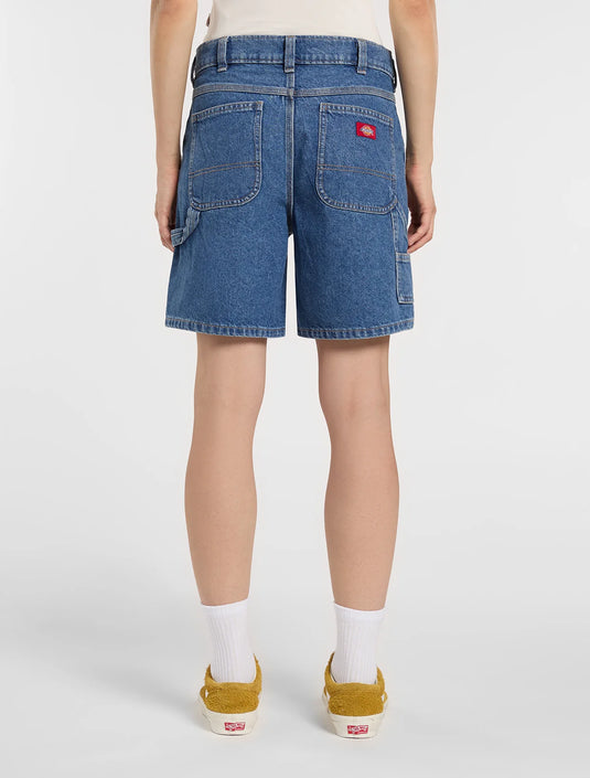 Dickies Women's 993 7-inch Denim Carpenter Shorts Classic Blue DK0A88PBCLB1
