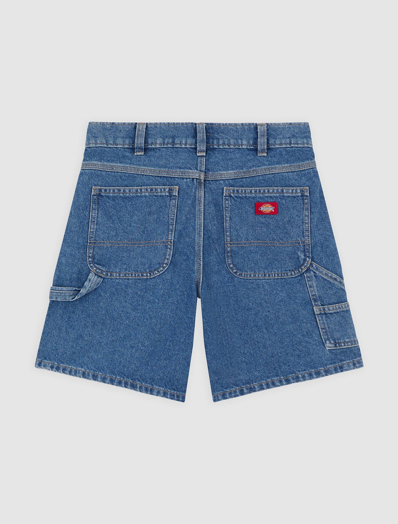 Load image into Gallery viewer, Dickies Women's 993 7-inch Denim Carpenter Shorts Classic Blue DK0A88PBCLB1
