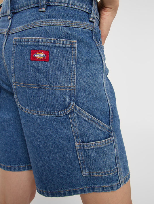 Dickies Women's 993 7-inch Denim Carpenter Shorts Classic Blue DK0A88PBCLB1
