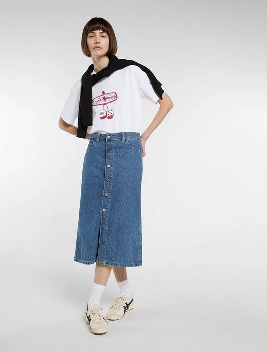 Dickies Women's Polk Medium Weight T-shirt White DK0A88PC0WH