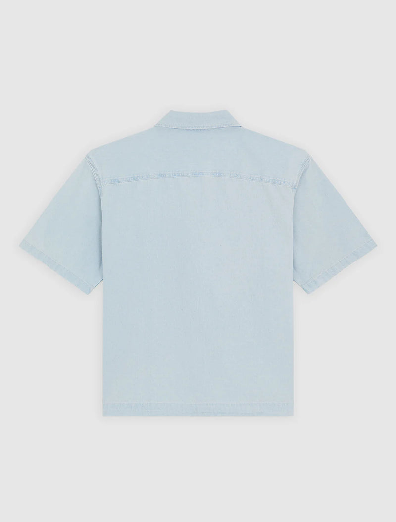 Load image into Gallery viewer, Dickies Men's Denim Short Sleeve Shirt Fog Blue DK0A88PH0FE

