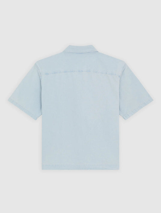 Dickies Men's Denim Short Sleeve Shirt Fog Blue DK0A88PH0FE