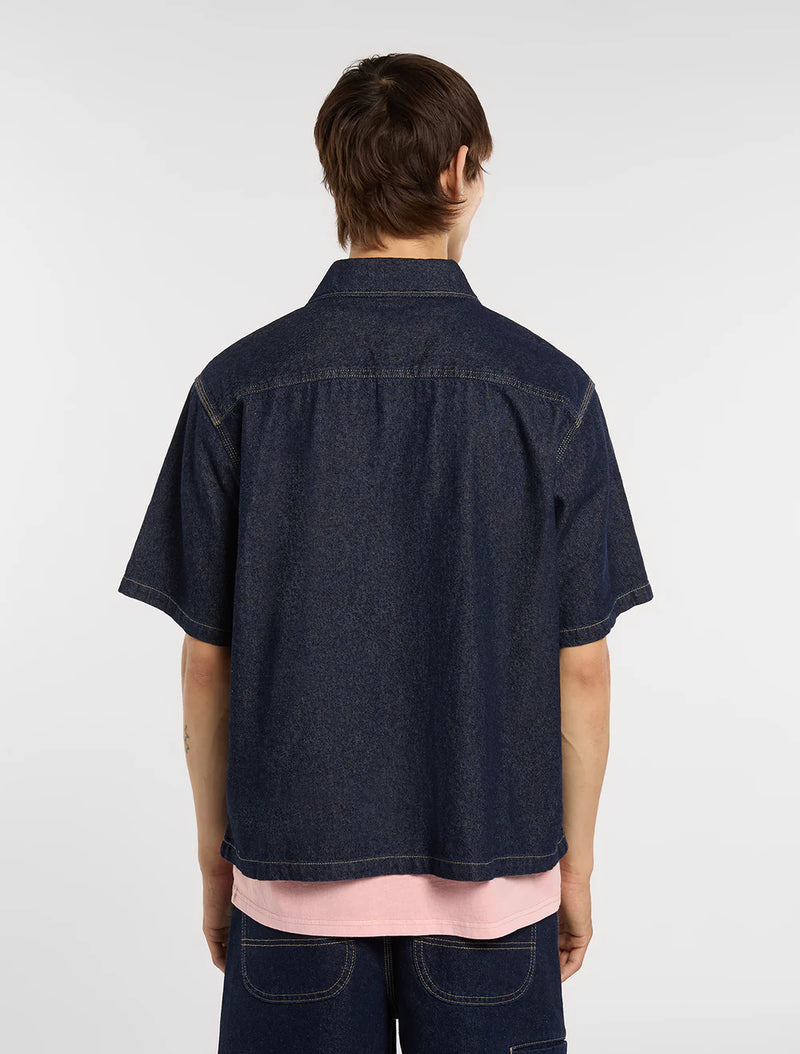 Load image into Gallery viewer, Dickies Men's Denim Short Sleeve Shirt Rinsed DK0A88PHRIN
