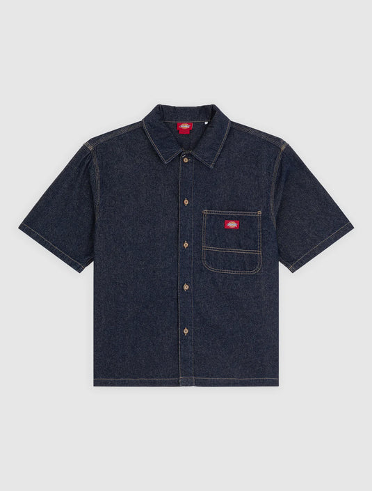 Dickies Men's Denim Short Sleeve Shirt Rinsed DK0A88PHRIN