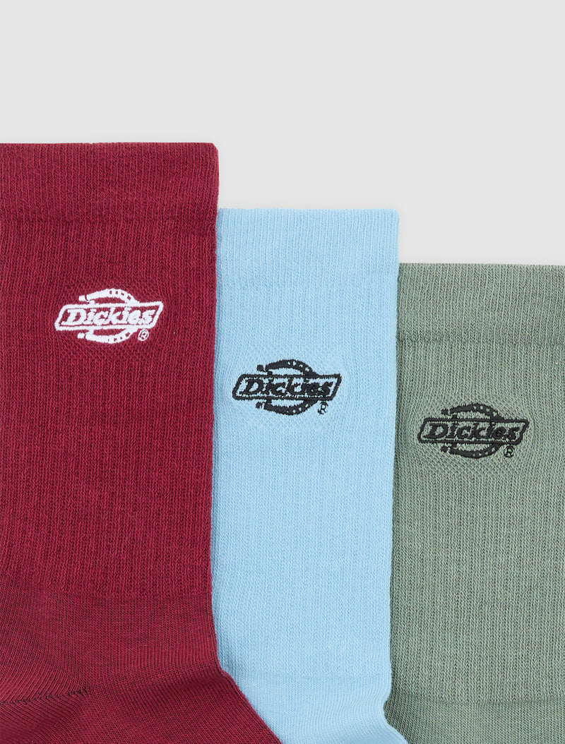 Load image into Gallery viewer, Dickies Unisex Summerdale (3 Pairs) Socks Brick Red DK0A88QJK74
