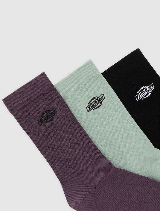 Dickies Unisex Summerdale Socks (3 Pack) Vintage Violet DK0A88QJL791