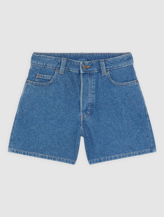 Dickies Women's 984 5-Inch High Waist Denim Shorts Classic Blue DK0A88QVCLB1