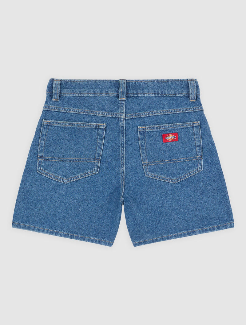 Load image into Gallery viewer, Dickies Women's 984 5-Inch High Waist Denim Shorts Classic Blue DK0A88QVCLB1
