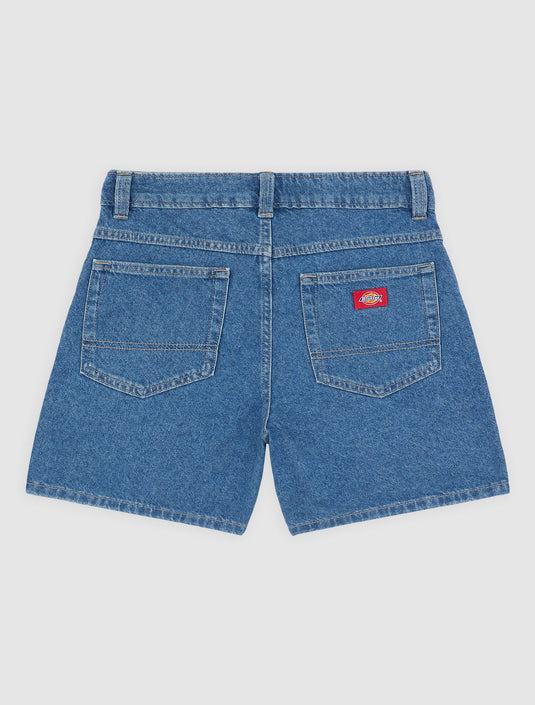 Dickies Women's 984 5-Inch High Waist Denim Shorts Classic Blue DK0A88QVCLB1